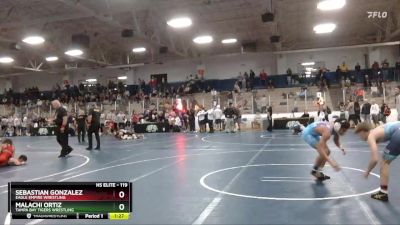 119 lbs Champ. Round 2 - Malachi Ortiz, Tampa Bay Tigers Wrestling vs Sebastian Gonzalez, Eagle Empire Wrestling