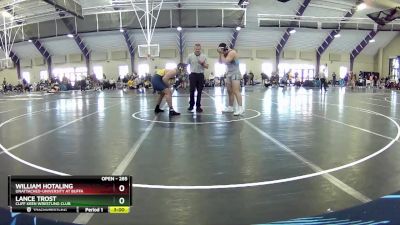 285 lbs Cons. Round 3 - William Hotaling, Unattached-University At Buffa vs Lance Trost, Cliff Keen Wrestling Club