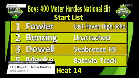 High School Boys' 400m Hurdles Elite, Finals 14