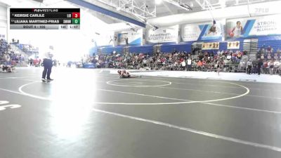 100 lbs Champ. Round 1 - Liliana Martinez-Frias, Shawnee Mission Northwest vs Keirsie Carlile, Liberal