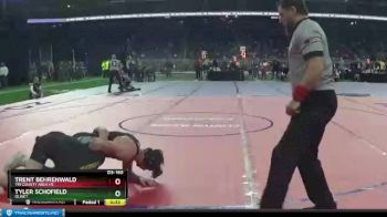 D3-160 lbs Cons. Round 3 - Trent Behrenwald, Tri County Area HS vs Tyler Schofield, Olivet