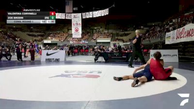 Cons. Round 1 - Valentina Corvinelli vs Zoe Brodin, San Pedro High School Wrestling