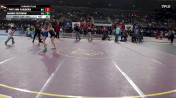 105 lbs Cons. Round 4 - Jaiden DeTienne, Coeur D Alene vs Paylynn Childers, Moscow