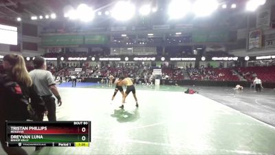 182 lbs Quarterfinal - Tristan Phillips, Ridgevue vs Dreyvan Luna, Bishop Kelly