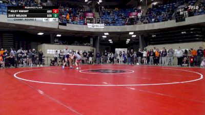 115 lbs Champ. Round 2 - Kiley Knight, Westville vs Zoey Nelson, Unattached