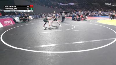 2A/1A Boys 126 Cons. Semi - Josh Crowell, Regis Boys vs Justin Kilman, Colton Boys