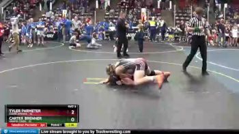 129 lbs Round 1 (4 Team) - Tyler Parmeter, Cedar Springs vs Carter Brenner, Harper Creek