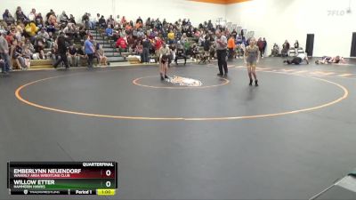 N-2 lbs Quarterfinal - Emberlynn Neuendorf, Waverly Area Wrestling Club vs Willow Etter, Hammerin Hawks