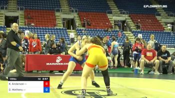 138 lbs Cons 32 #2 - Kaylee Anderson, Virginia vs Desarae Matheny, Alaska