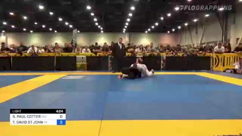 STEVE PAUL COTTER vs TIMOTHY DAVID ST JOHN 2022 World Master IBJJF Jiu-Jitsu Championship