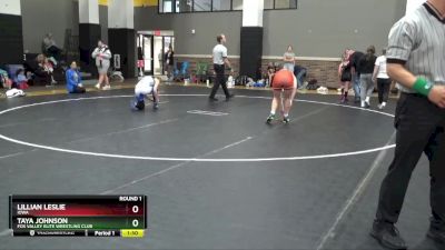 120 lbs Round 1 - Taya Johnson, Fox Valley Elite Wrestling Club vs Lillian Leslie, Iowa