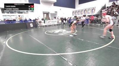 110 lbs Quarterfinal - Jayden Ybarra, Victor Valley vs Faith Seide, San Clemente