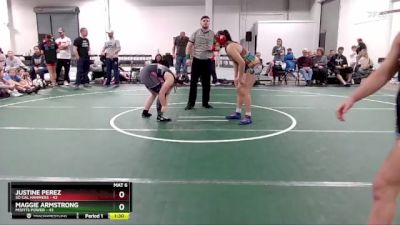 145 lbs Round 4 (6 Team) - Justine Perez, So Cal Hammers vs Maggie Armstrong, Misfits Power