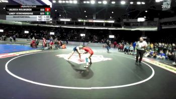 Girls 130 lbs Quarterfinal - Lindy Strowbridge, Rogers (Puyallup) (Girls) vs Jalisca Holmgren, Cheney (Girls)