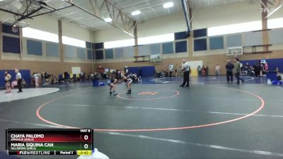 100lbs Cons. Round 7 - Chaya Palomo, Sprague (Girls) vs Maria Siquina Can, Hillsboro (Girls)