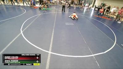 127 lbs Semifinal - Emma Parker, Carbon Wrestling Club vs Avery Colvin, Roy Wrestling Club