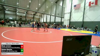 157 lbs Cons. Sub-semis - Bryar Jensen, Omak Wrecking Crew Wrestling vs Duane Zamora, Moses Lake Wrestling Club
