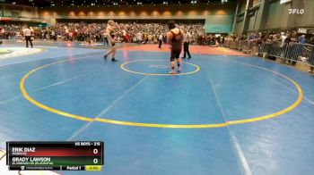 215 lbs Champ. Round 1 - Erik Diaz, Modesto vs Grady Lawson, El Dorado HS (Placentia)