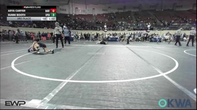 54 lbs 3rd Place - Arya Carter, Bartlesville Wrestling Club vs Sunni Booth, Sperry Wrestling Club