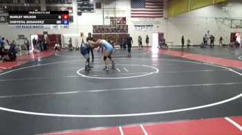 140 lbs 1st Place Match - Chrystal Benavidez, GWC/Tigers vs Marley Nelson, Santa Ana
