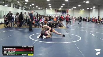 160 lbs Cons. Round 5 - Blake English, Whitehall Vikings WC vs Ben Colbart, Jonesville Youth WC