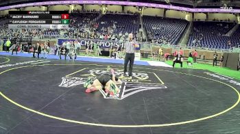 Girls-140 lbs Cons. Round 2 - Cayleigh Ferguson, LakeVille Memorial Hs Girls vs Jacey Barnabei, Gabriel Richard H.s. (Riverview) Girls