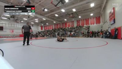 165 lbs Cons. Round 1 - Devin Gonzalez, Pagosa Springs vs Sebastian Flores, Rifle