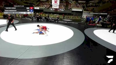 108 lbs Champ. Round 1 - Jacob Cosic, Peterson Grapplers Wrestling Club vs Asad Muratov, Tracy Wrestling Club