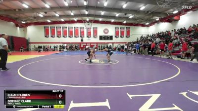 133 lbs Champ. Round 2 - Dominic Clark, Menlo NWCA vs Elijah Flores, Cerritos College