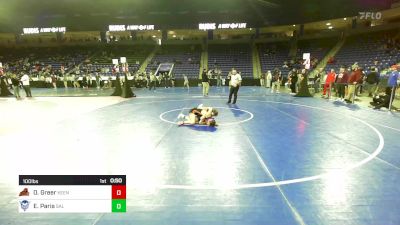 100 lbs Consolation - Oliver Greer, Keene vs Ella Paris, Salem, NH