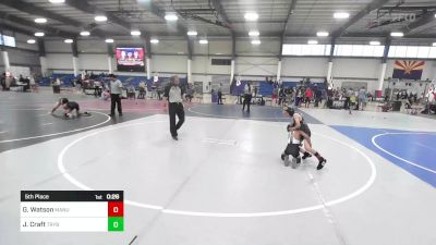 62 lbs 5th Place - Gibson Watson, Manu WC vs Jayden Craft, Trybe