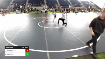 46 lbs Semifinal - Jackson Williams, Total Kaos WC vs Ava Harris, Illinois Valley Mat Club