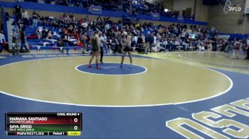130lbs Cons. Round 4 - Saya Grigg, Ida B. Wells (Girls) vs Mariana Santiago, Willamette (Girls)