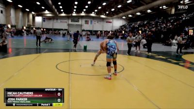 184 lbs Cons. Round 3 - Micah Cauthers, Cloud County Community College vs Josh Parker, New Mexico Highlands