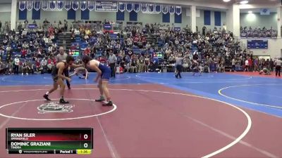 150 lbs Quarterfinal - Ryan Siler, Springfield vs Dominic Graziani, Tinora