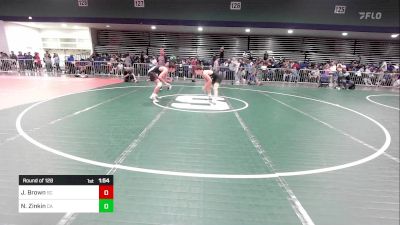 144 lbs Round Of 128 - Nikade Zinkin, CA vs Josh Brown, SC