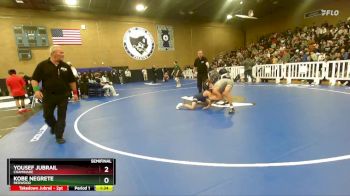 120 lbs Semifinal - Kobe Negrete, Redwood vs Yousef Jubrail, Chaminade