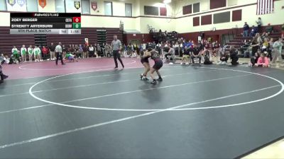 JV-4 lbs 5th Place Match - Syrenity Arterburn, Denver vs Zoey Berger, Cedar Falls