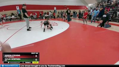 82-89 lbs Round 3 - Jaxson Stevens, PVBC WARRIORS vs Tatum Worthen, HRA