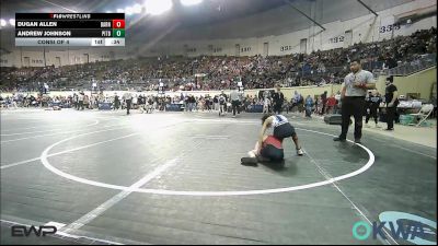 61 lbs Consi Of 4 - Dugan Allen, Barnsdall Youth Wrestling vs Andrew Johnson, Pitbull Wrestling Academy