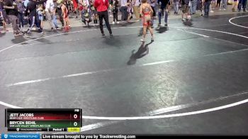 70-73 lbs Round 3 - Brycen Behil, San Luis Valley Wrestling Club vs Jett Jacobs, Bear Cave Wrestling Club