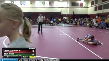 PW-1 lbs Round 1 - Jadin Stephenson, Indee Mat Club vs Mila Ingles, Waverly Area Wrestling Club