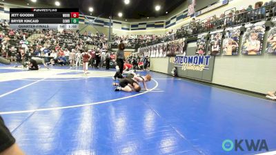 75 lbs Quarterfinal - Jett Goodin, Morrison Takedown Club vs Bryer Kincaid, Cowboy Wrestling Club