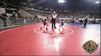 46 lbs 3rd Place - Landyn Ellerd, Choctaw Ironman Youth Wrestling vs Jaycen Meredith, Wesley Wrestling Club