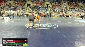 190 lbs Cons. Round 1 - Kendra Erickson, Dickinson vs Lilly Analugo, Bismarck