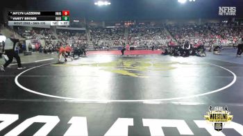 G6A-105 lbs Cons. Round 1 - Jaylyn Lazzerini, OWASSO (Girls) vs Vanity Brown, DOUGLASS (Girls)