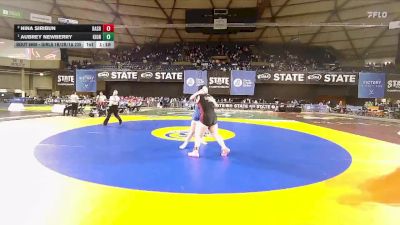 Girls 1B/2B/1A 235 1st Place Match - Aubrey Newberry, Kiona Benton (Girls) vs Nina Siribun, Raymond/South Bend (Girls)