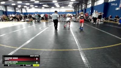 102 lbs Cons. Round 3 - Cooper Wing, Suples vs Kaycen Davis, Shelley Mat Club