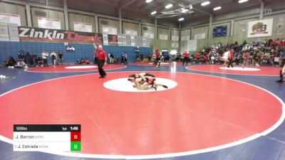 126 lbs Round Of 64 - Jeremy Barron, Merced vs Jacob Estrada, Monache