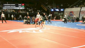 110 Class 1 lbs Quarterfinal - McKenzie Bauman, Maysville vs Cheyenne Kincade, DeSoto